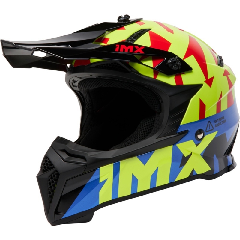 Kask cross IMX FMX-02 żółto-niebieski