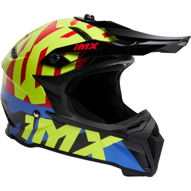 Kask cross IMX FMX-02 żółto-niebieski
