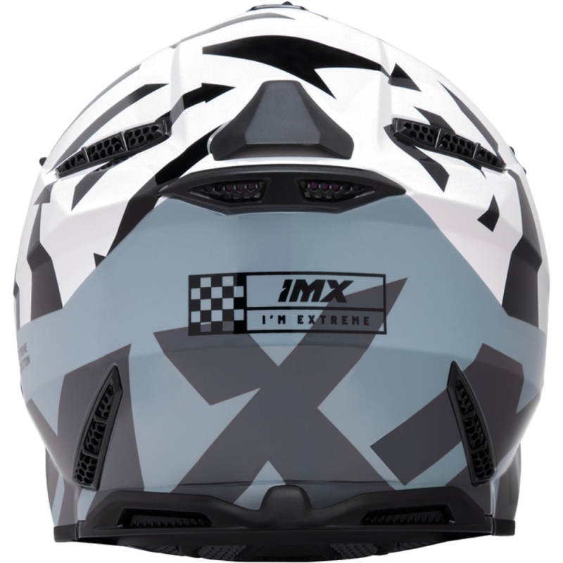 Kask cross IMX FMX-02 biało-szary
