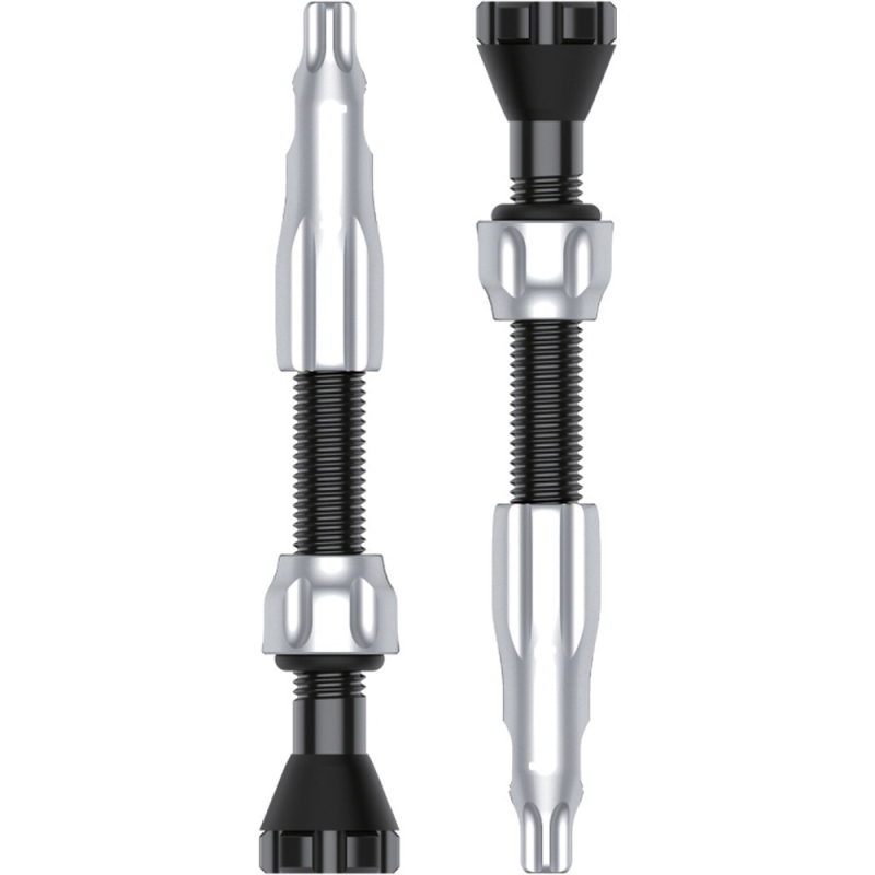 Zestaw wentyli tubeless Lezyne CNC srebrny