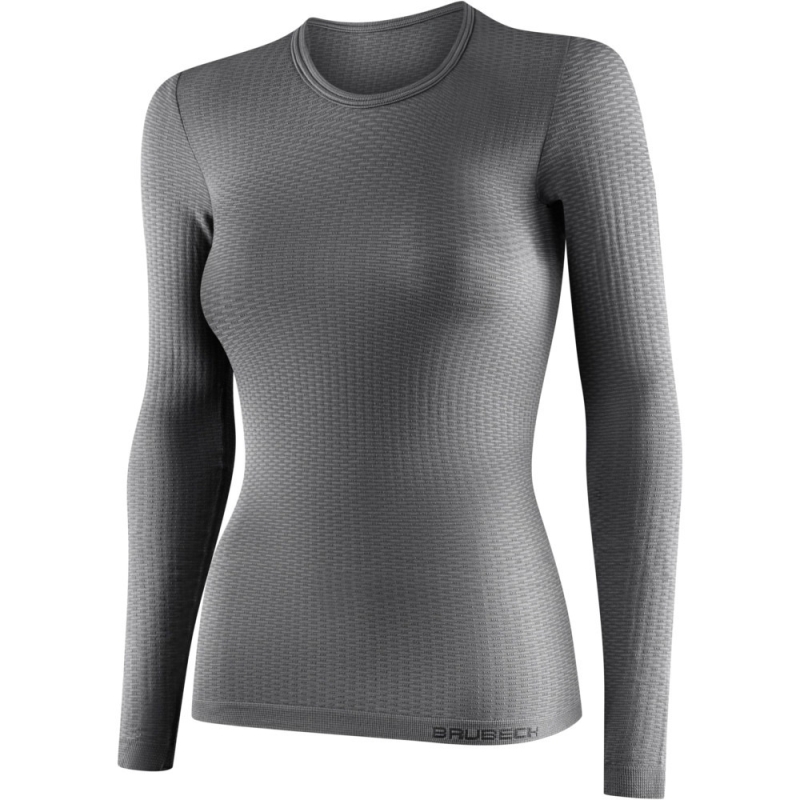 Koszulka z długim rękawem Brubeck Base Layer unisex szara