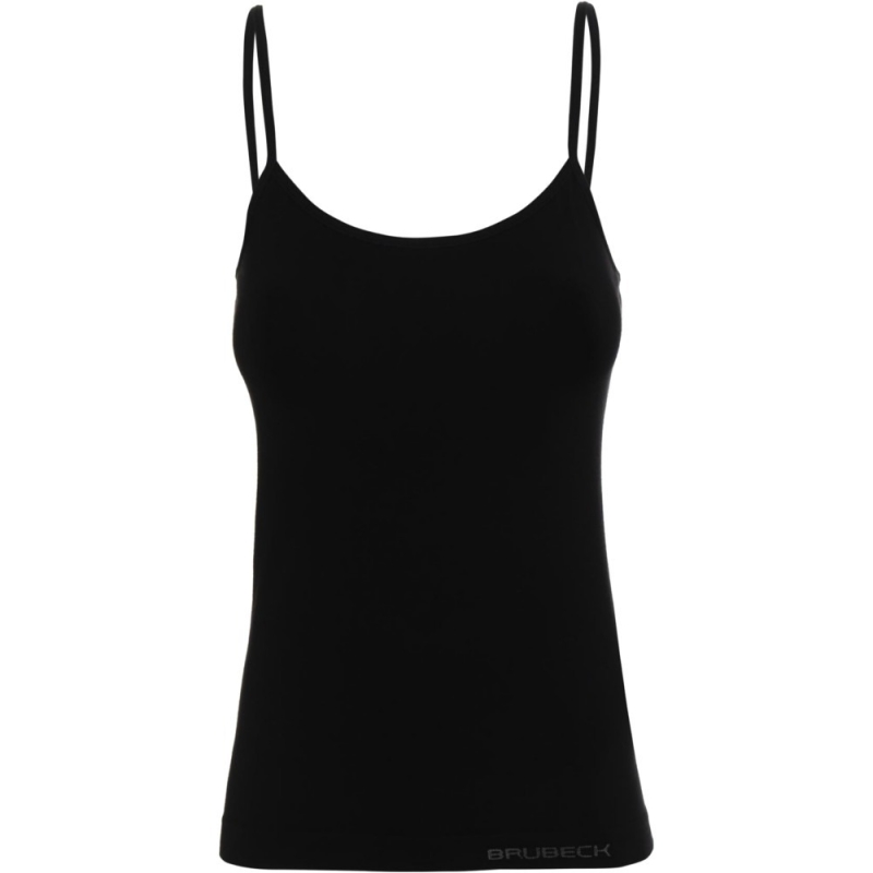 Koszulka na ramiączkach Brubeck Camsiole Comfort Cotton czarna