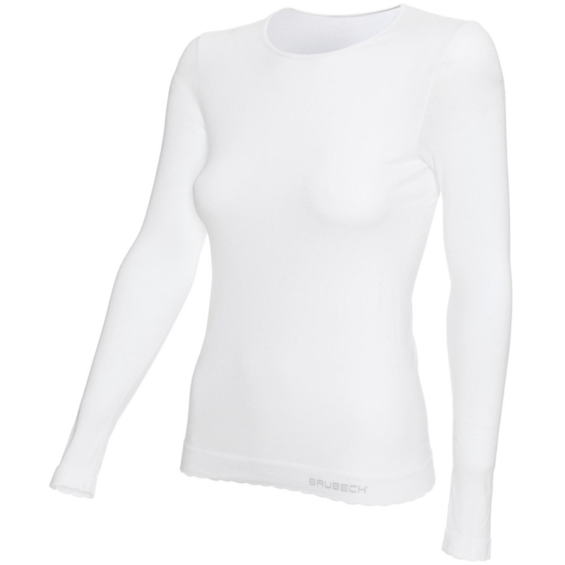 Koszulka damska z długim rękawem Brubeck Comfort Cotton biała