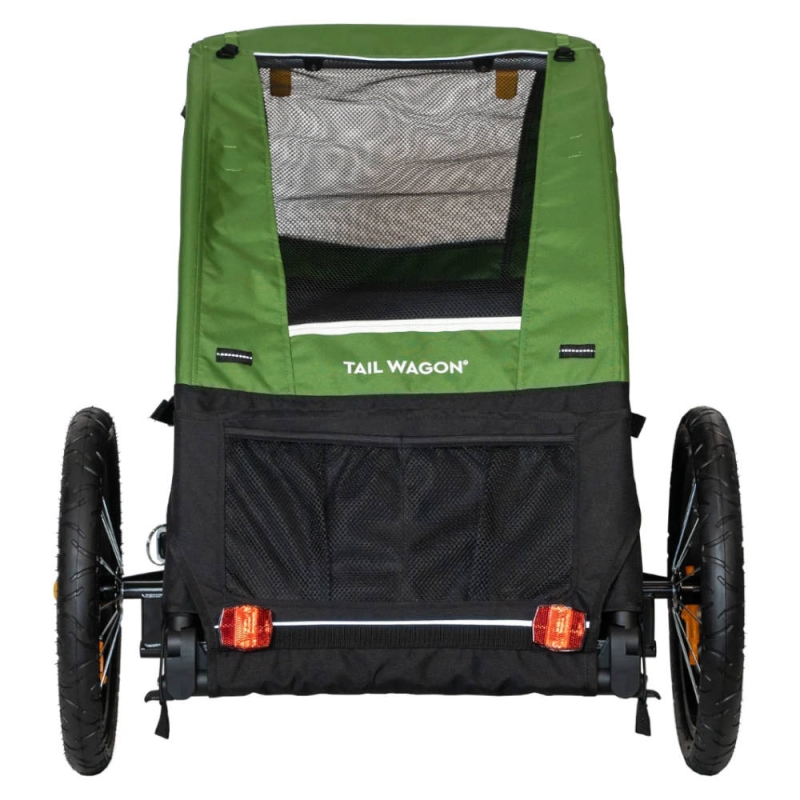 Przyczepka dla psa Burley Tail Wagon zielono-czarna