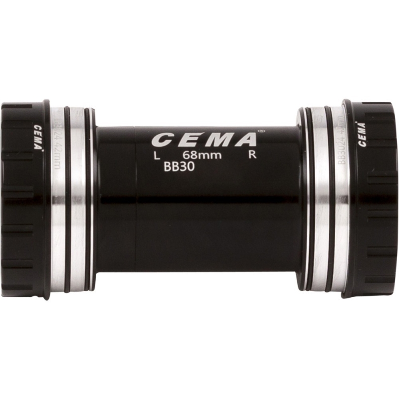 Suport rowerowy CEMA BB30 Interlock stal nierdz. Shimano 24mm czarny