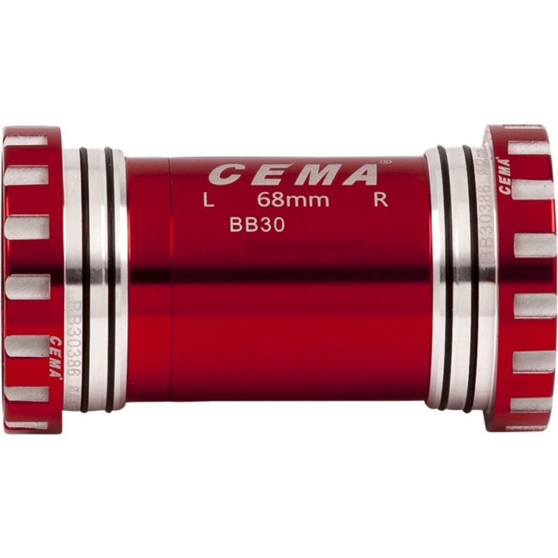 Suport rowerowy CEMA BB30 Interlock ceramiczny Shimano 24mm czerwony