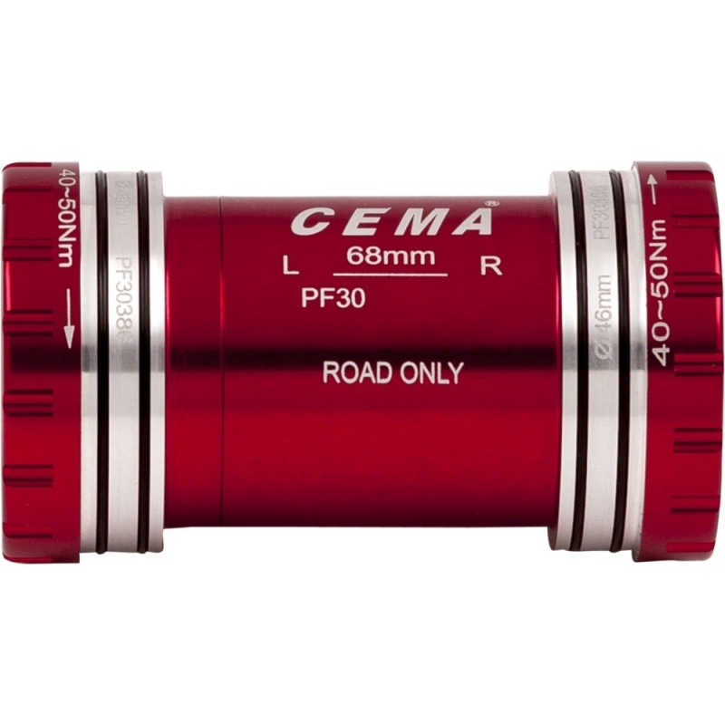 Suport rowerowy CEMA PF30 Interlock ceramiczny Shimano czerwony