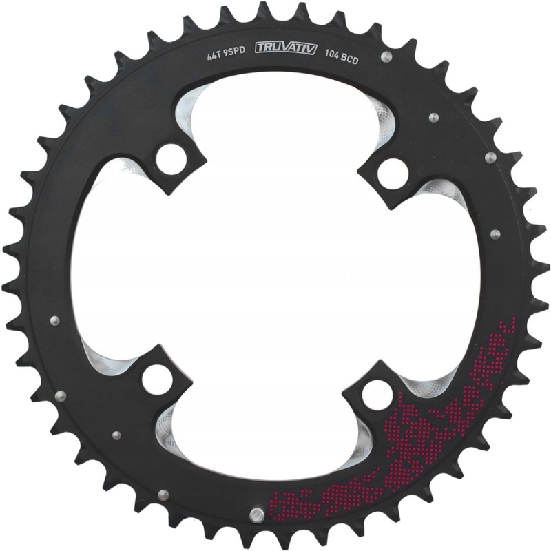 Tarcza mechanizmu korbowego Truvativ 104BCD 9s (44T) czerwona
