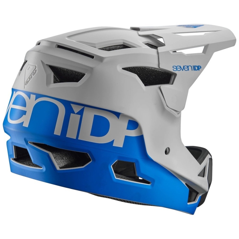 Kask rowerowy Fullface 7iDP Project 23 ABS szaro-niebieski