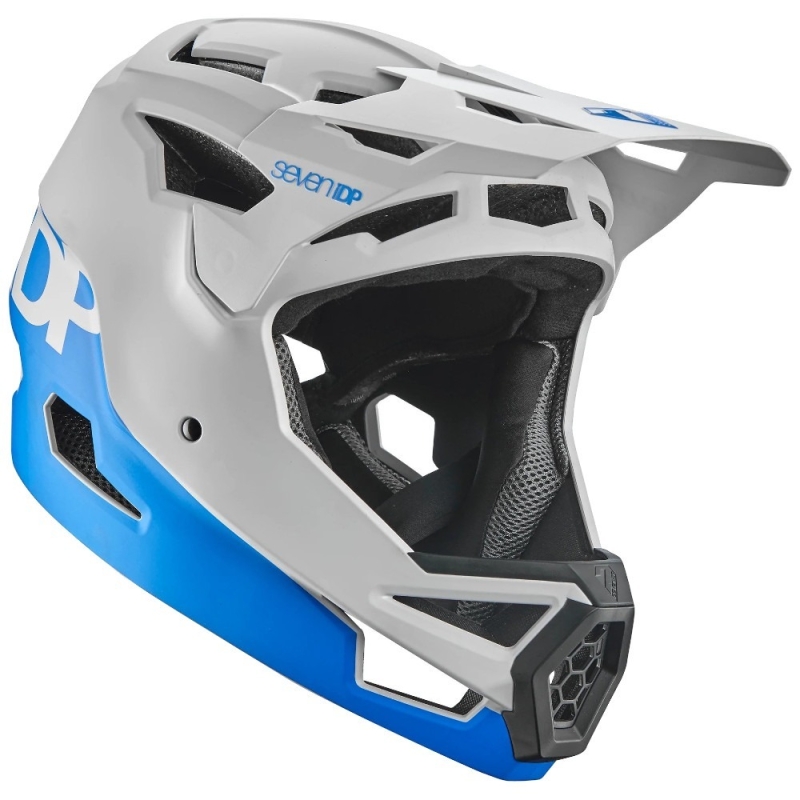 Kask rowerowy Fullface 7iDP Project 23 ABS szaro-niebieski