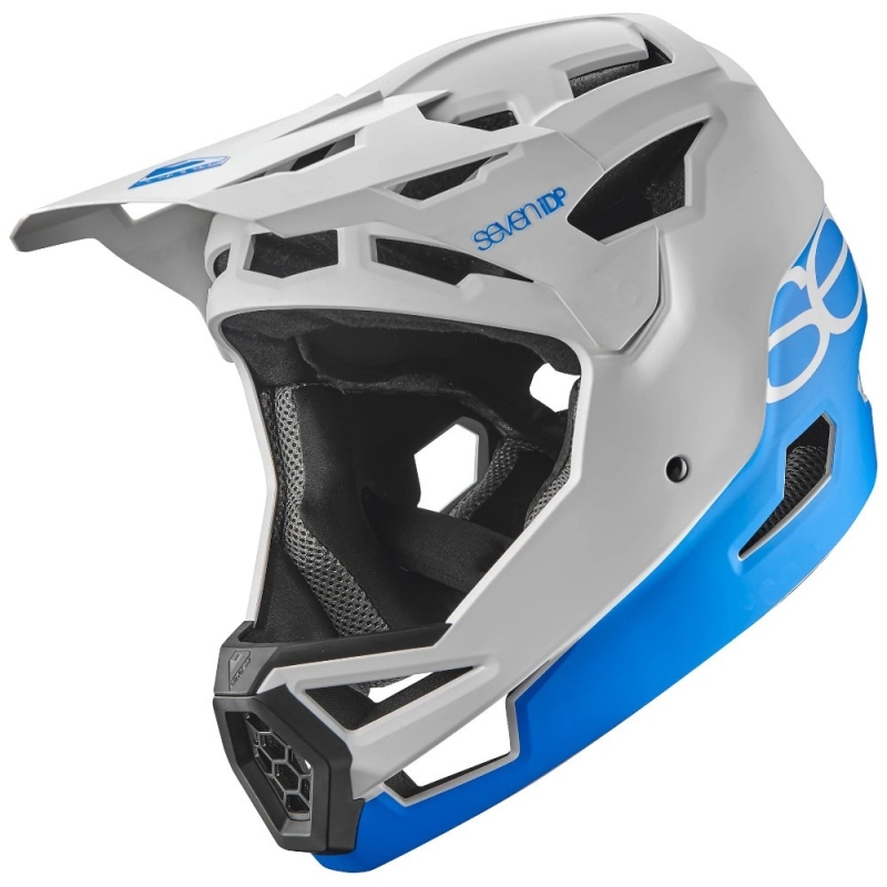 Kask rowerowy Fullface 7iDP Project 23 ABS szaro-niebieski
