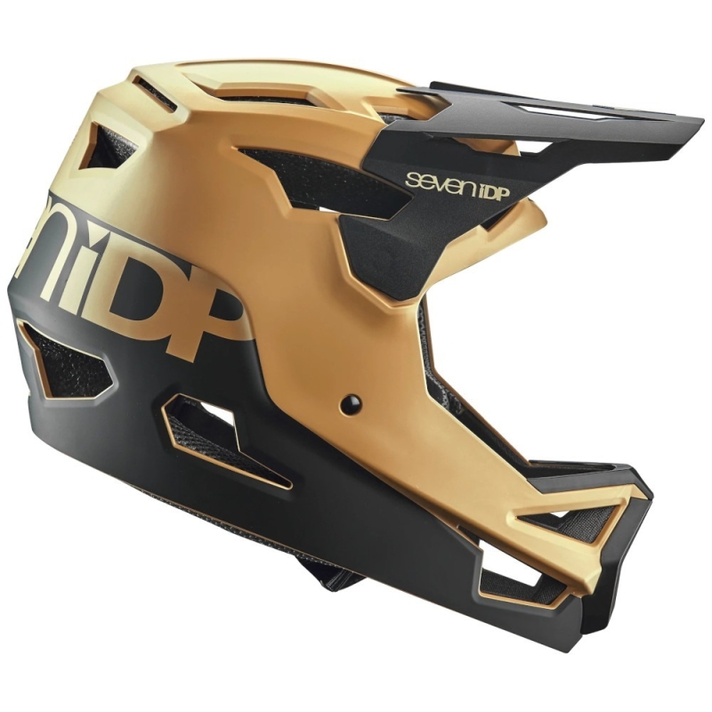 Kask rowerowy Fullface 7iDP Project 23 ABS czarno-złoty