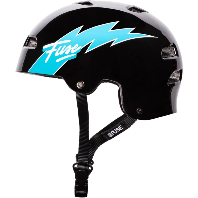 Kask rowerowy orzech Fuse Protection Alpha czarny-piorun