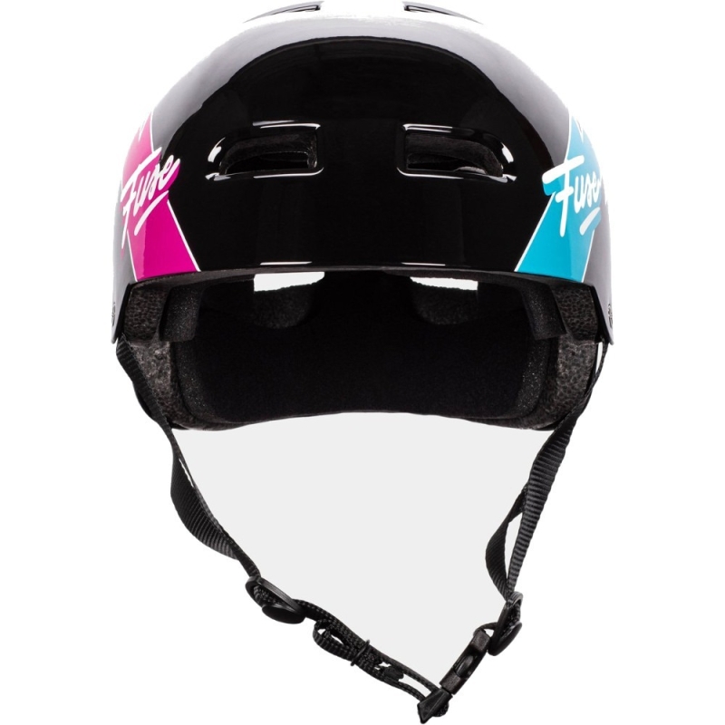 Kask rowerowy orzech Fuse Protection Alpha czarny-piorun