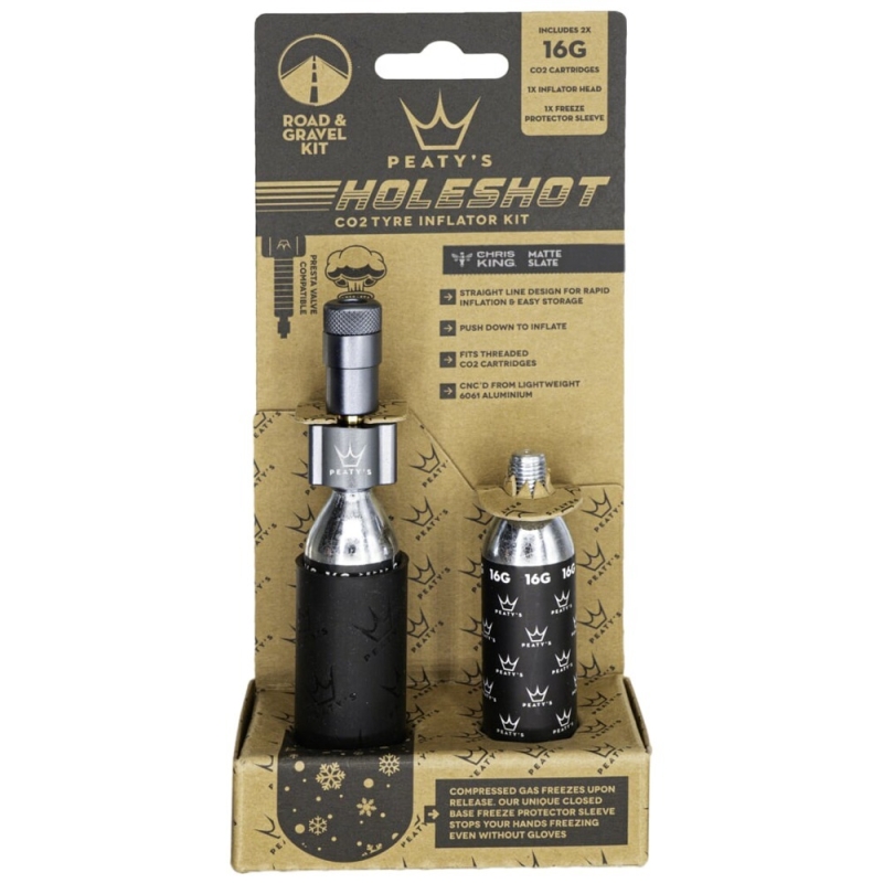 Pompka na naboje CO2 Peatys Holeshot Inflator szara