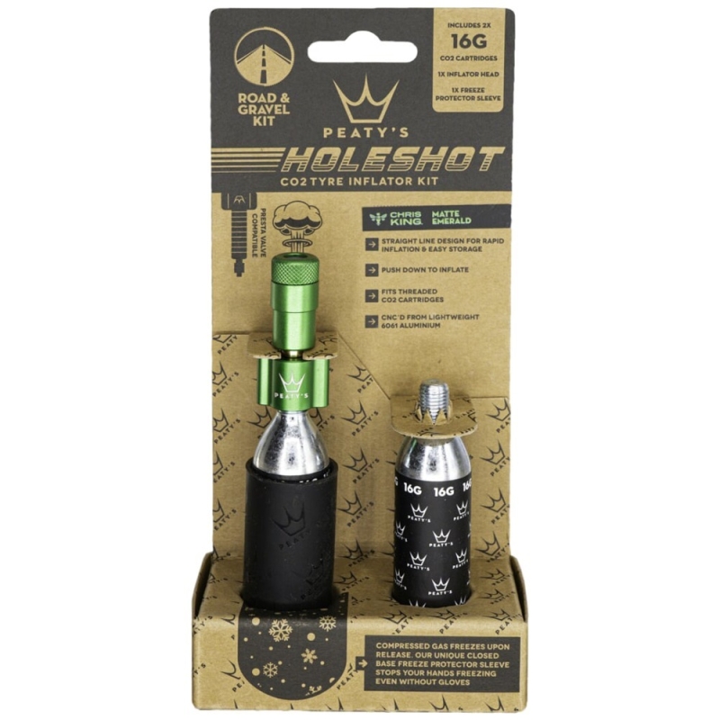 Pompka na naboje CO2 Peatys Holeshot Inflator zielona