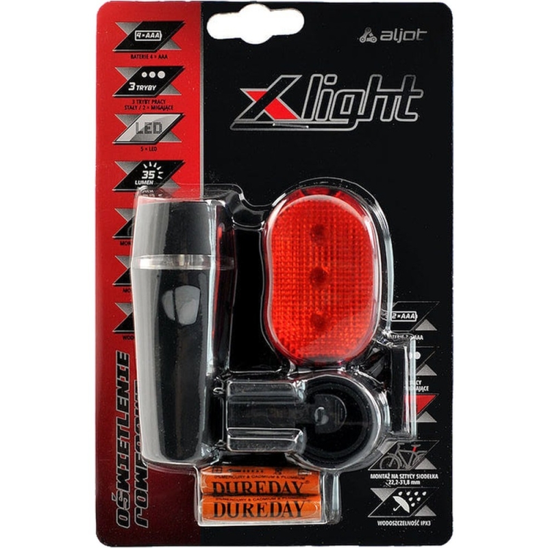 Zestaw lampek rowerowych X-Light 100 & 305R