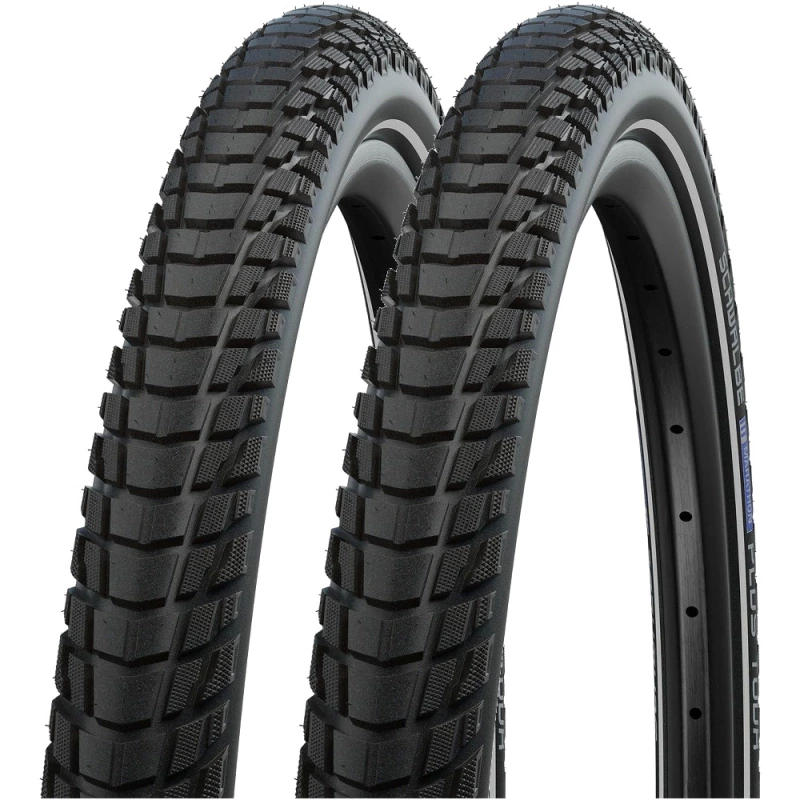 Komplet opon i dętek Schwalbe Marathon Plus Tour 28 Smart Dualguard Reflex SV17