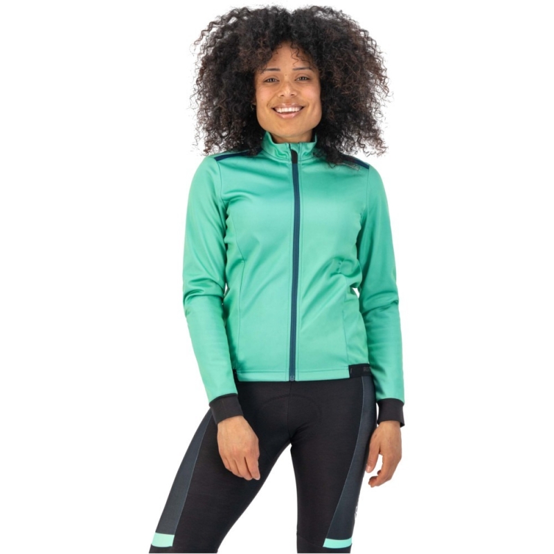 Bluza rowerowa damska Rogelli Pesara turkusowa