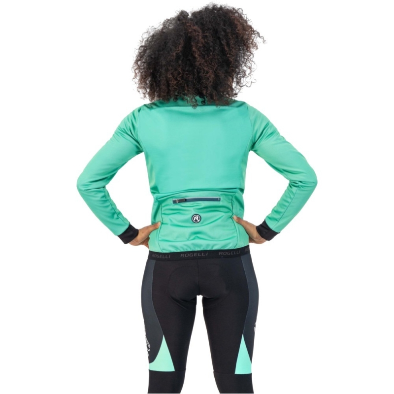 Bluza rowerowa damska Rogelli Pesara turkusowa