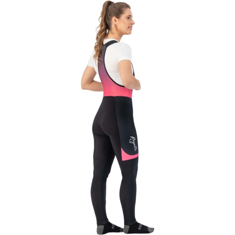 Spodnie rowerowe damskie Rogelli Select II czarno-różowe