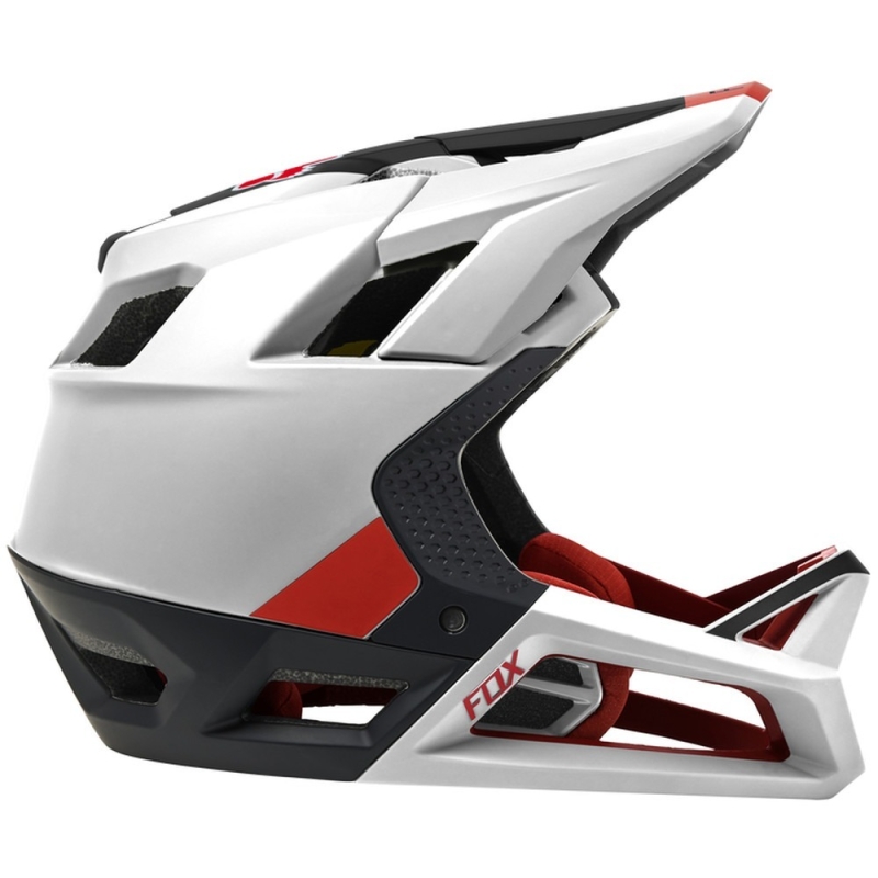 Kask rowerowy Fullface Fox Proframe Blocked MIPS biało-czarny