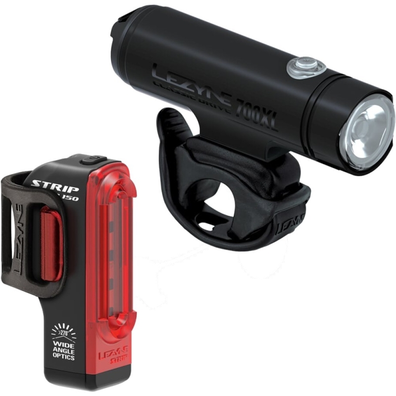 Zestaw lampek rowerowych Lezyne Classic Drive 700XL & Strip