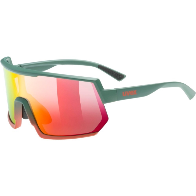 Okulary rowerowe Uvex sportstyle 235 turkusowo-czerwone