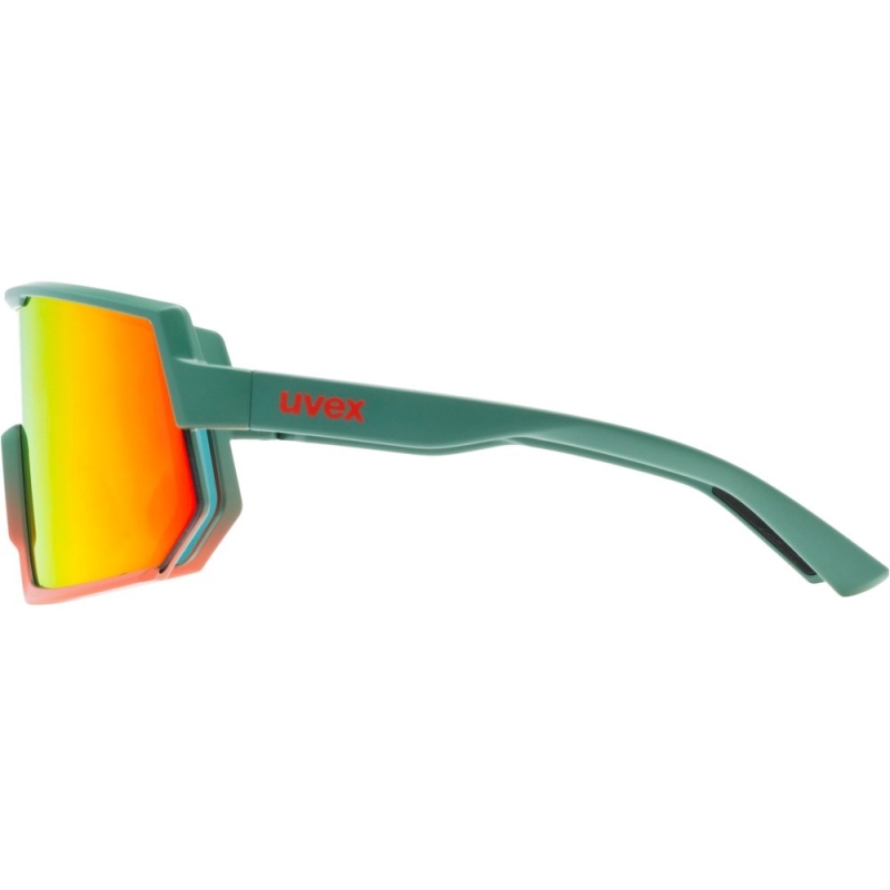 Okulary rowerowe Uvex sportstyle 235 turkusowo-czerwone