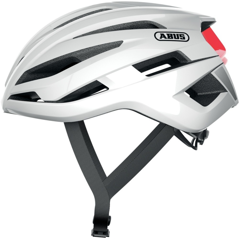 Kask rowerowy Abus StormChaser biało-czerwony