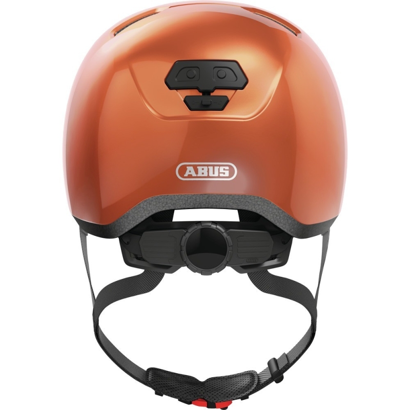 Kask rowerowy orzech Abus Skurb Kid pomarańczowy