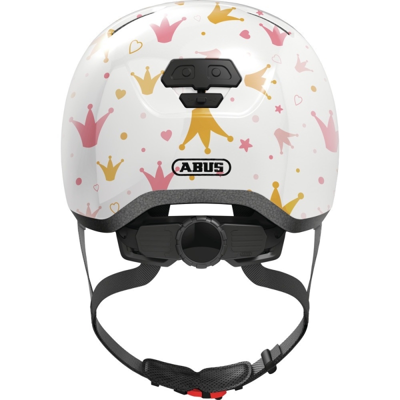 Kask rowerowy orzech Abus Skurb Kid white crowns