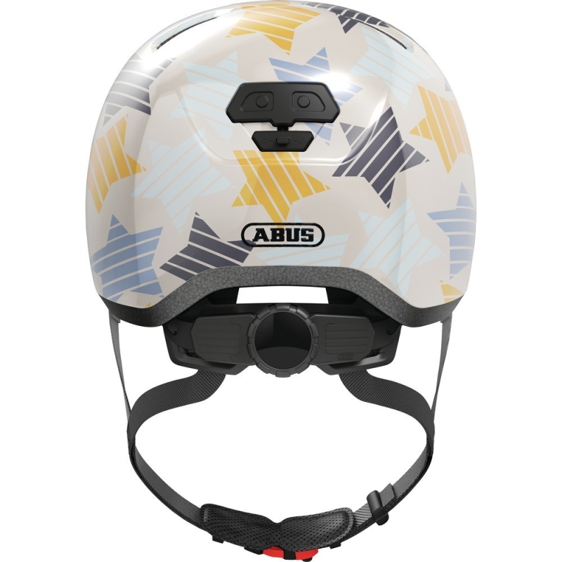 Kask rowerowy orzech Abus Skurb Kid grey stars