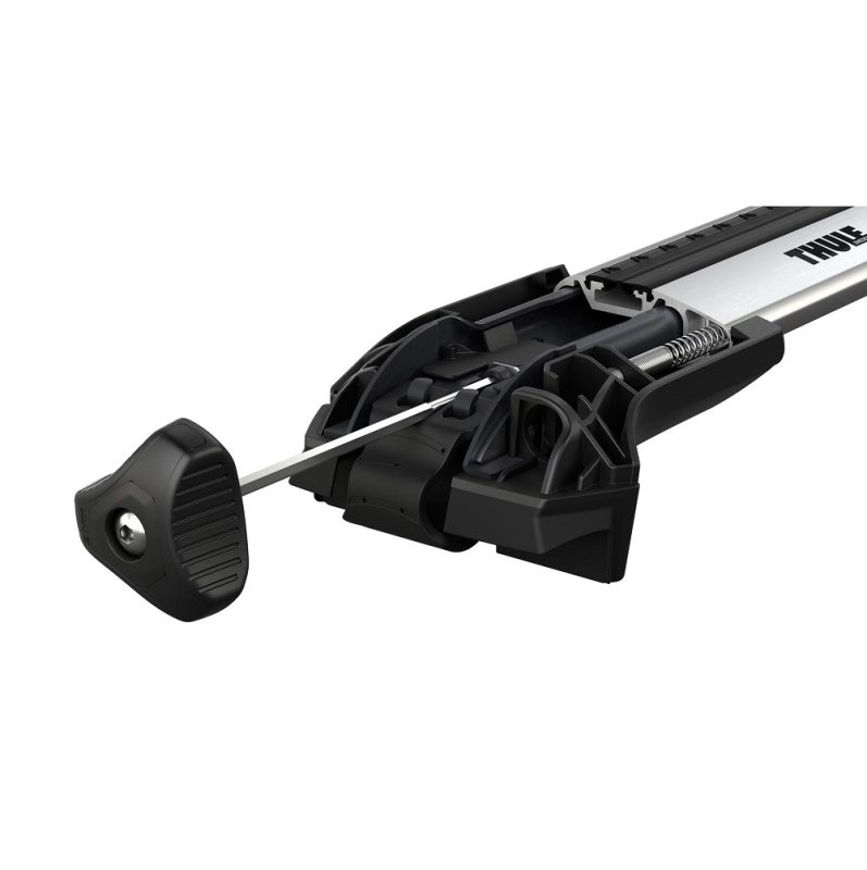Bagażnik dachowy Thule Wingbar Edge Renault Clio 5-dr Estate 13-20 na relingi srebrny