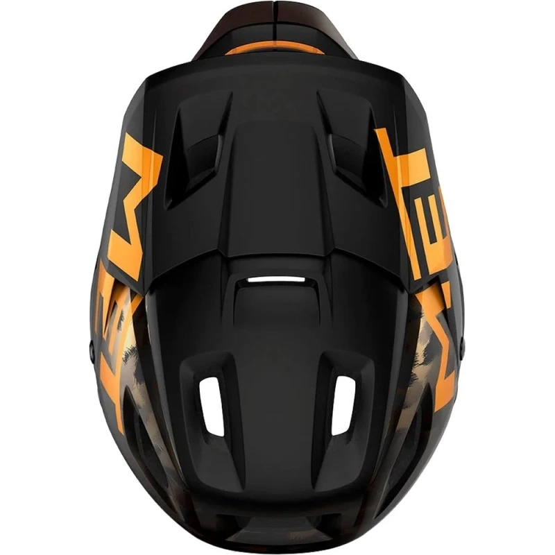 Kask rowerowy Fullface MET Parachute MCR MIPS brązowo-pomarańczowy