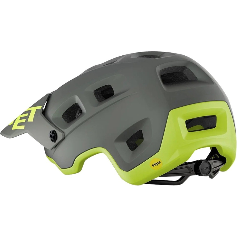 Kask rowerowy MET Terranova MIPS szaro-zielony