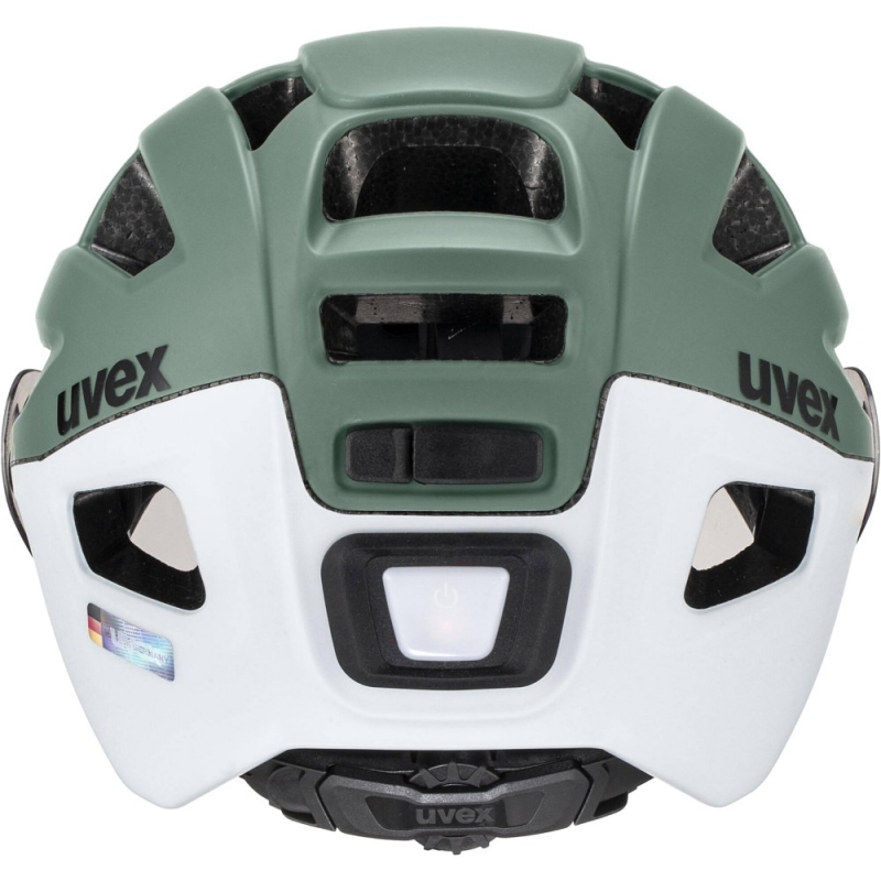 Kask rowerowy Uvex Finale Visor V zielono-biały