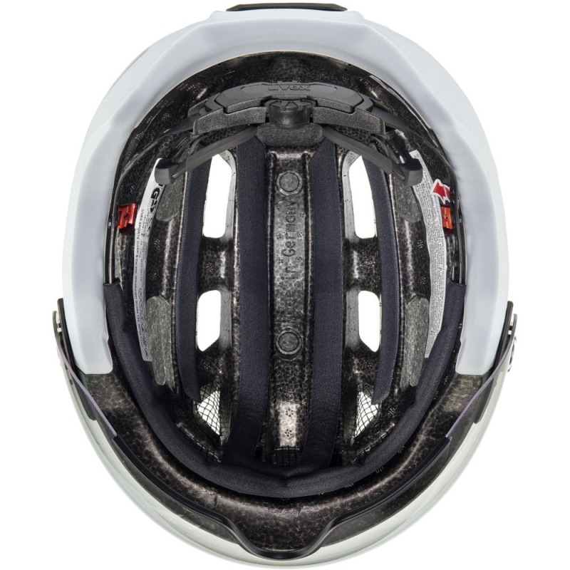 Kask rowerowy Uvex Finale Visor V zielono-biały