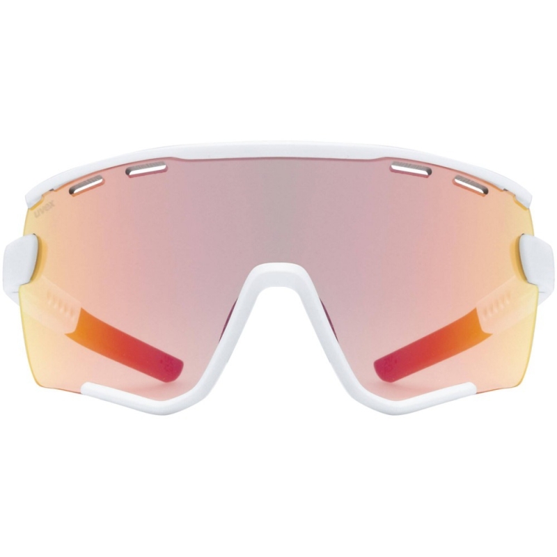 Okulary rowerowe Uvex Sportstyle 236 S Set biało-czerwone