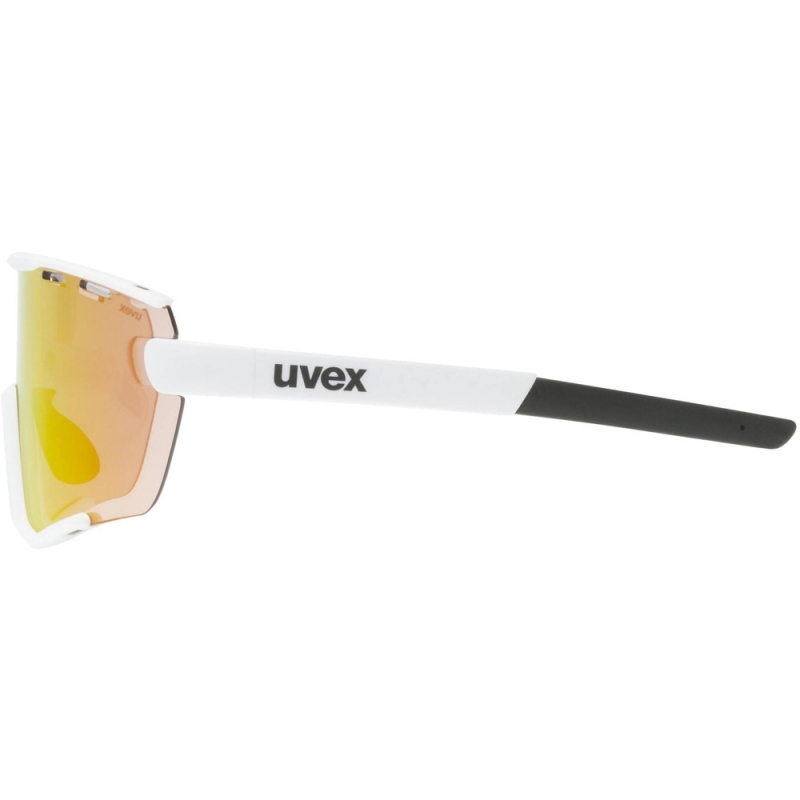 Okulary rowerowe Uvex Sportstyle 236 S Set biało-czerwone