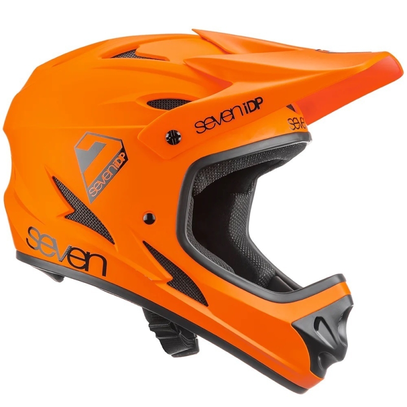 Kask rowerowy Fullface 7iDP M1 Youth pomarańczowy