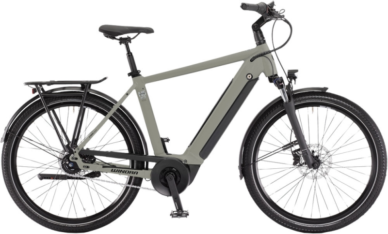Rower elektryczny Winora Sinus N5f eco sage grey