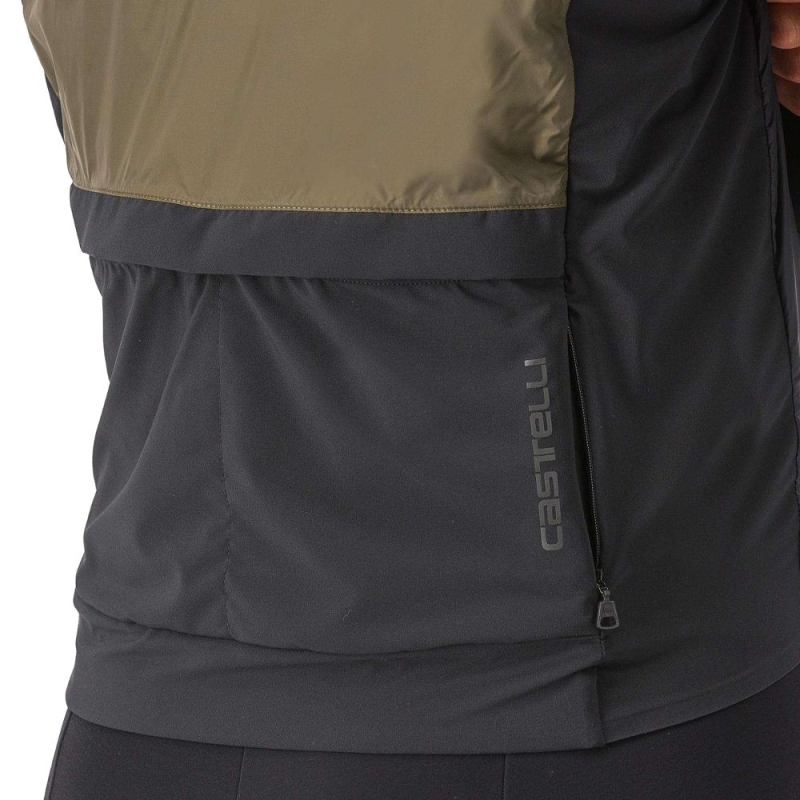 Kurtka rowerowa Castelli Unlimited Puffy czarno-brązowa