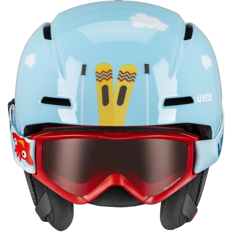 Kask narciarski Uvex Viti Set błękitny