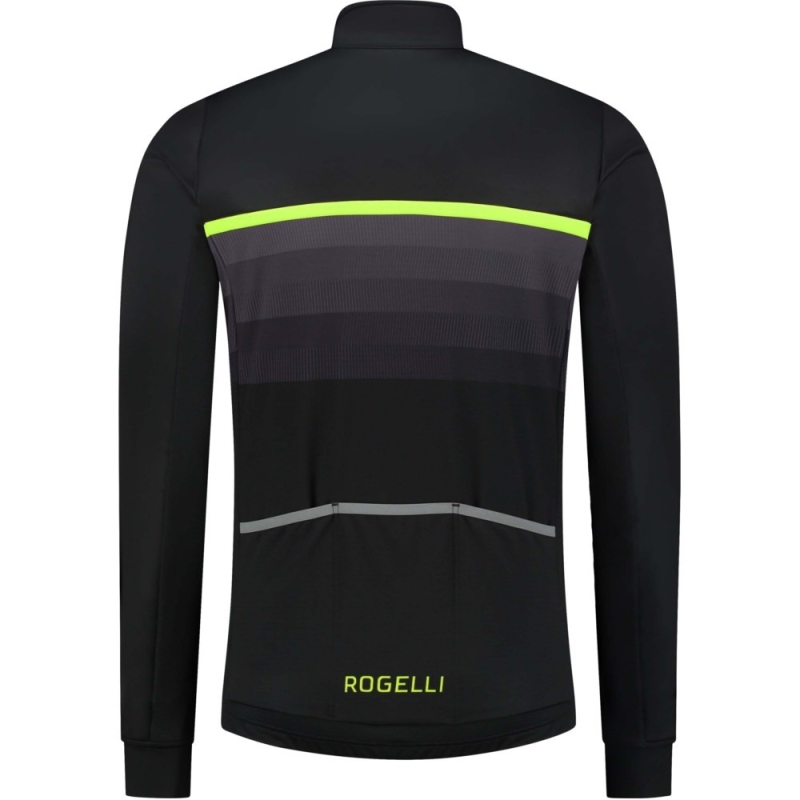 Kurtka rowerowa Rogelli Hero II czarno-żółta