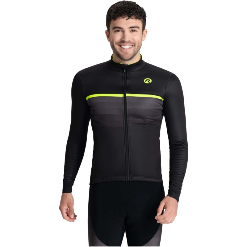 Kurtka rowerowa Rogelli Hero II czarno-żółta