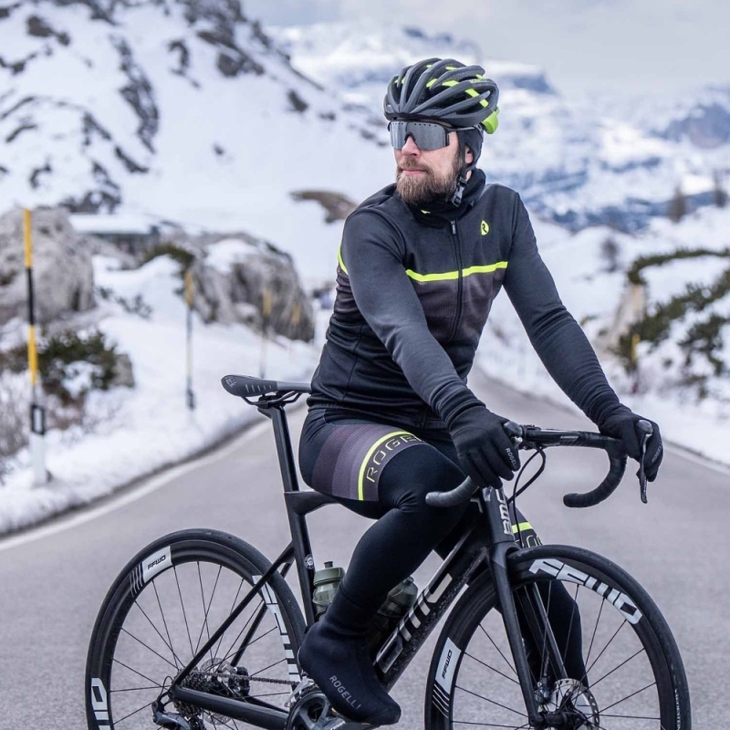 Kurtka rowerowa Rogelli Hero II czarno-żółta