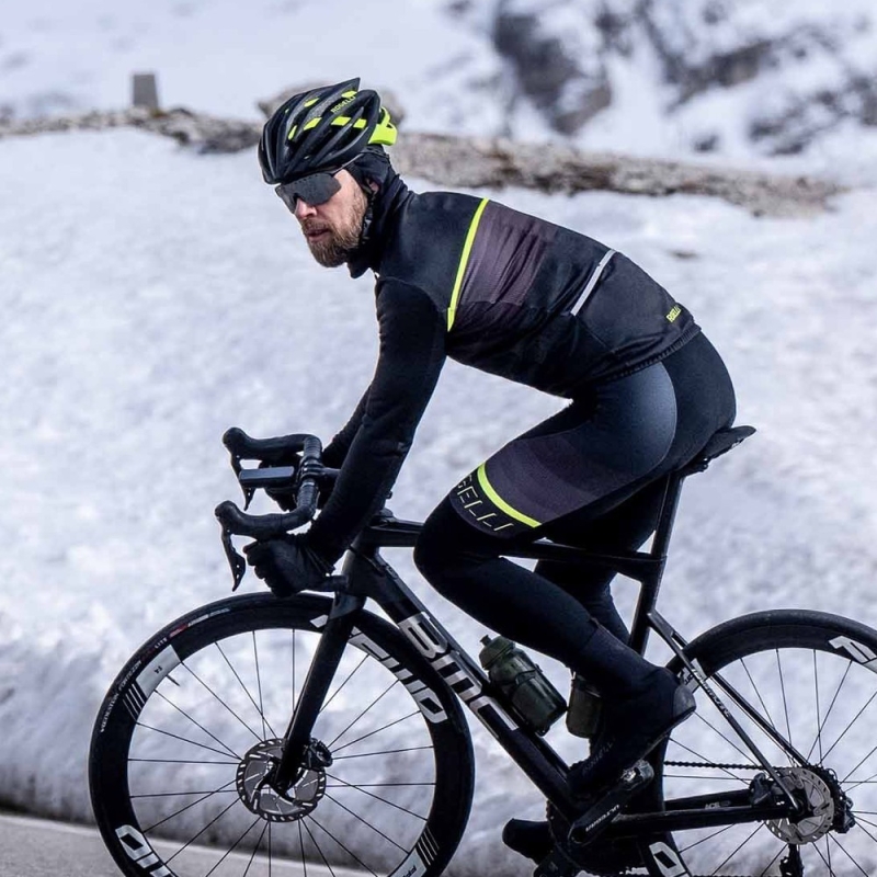 Kurtka rowerowa Rogelli Hero II czarno-żółta