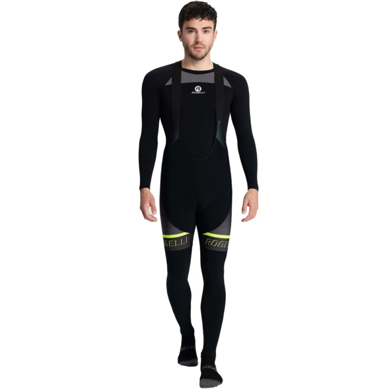 Spodnie rowerowe Rogelli Hero II czarno-żółte