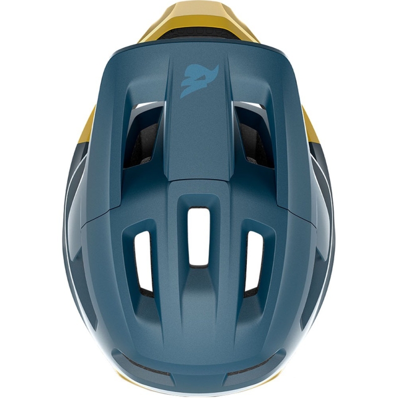 Kask rowerowy Fullface Bluegrass Vanguard granatowo-żółty